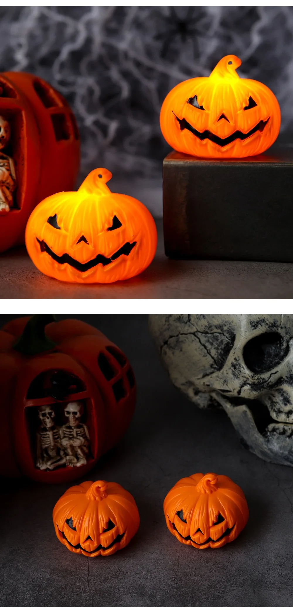 Luz LED de calabaza para Halloween